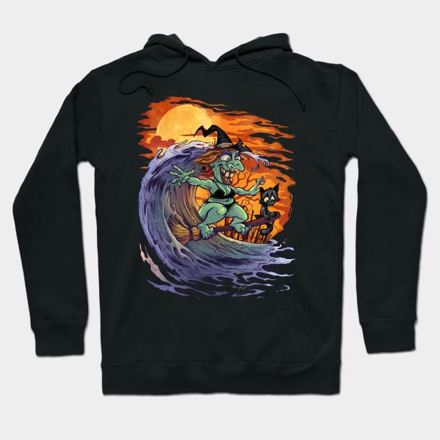 Witch at the Beach Hoodie by FlylandDesigns